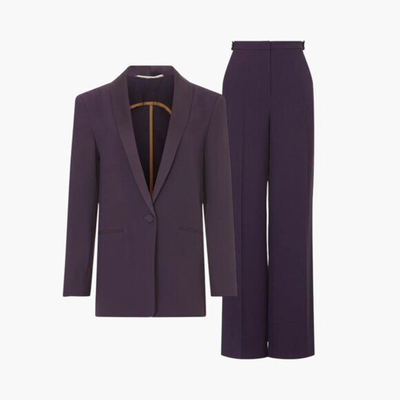 BOSS Purple Junata Jacket and Tacilana Pantsuits Size 6/4 - 41330 - Picture 2 of 16